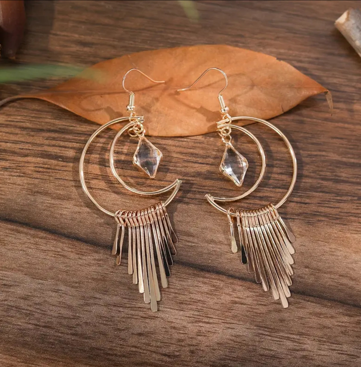 gold hoop moon earrings, celestial jewellery in Australia